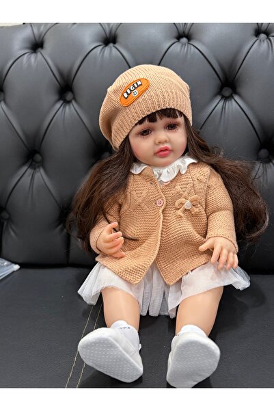 aydogdushopping Gerçekçi yeni doğmuş emaye bebek 55cm simüle bebek kız bebek ...