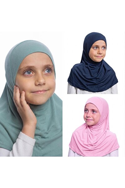 İSTDONATELLA حجاب قطعة واحدة للفتيات - وشاح تسيتيور جاهز للارتداء - حجاب عملي...
