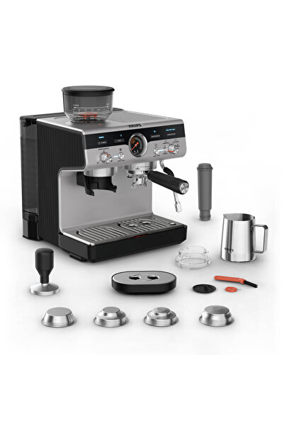Krups Aparat de espresso manual cu râșniță Precision XP801T10, 15 bari, rezer...