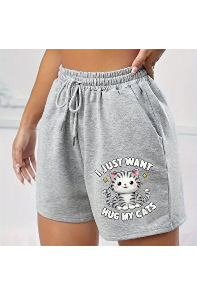 bellanova Unisex Oversize Relaxed Fit High Waist Special Design Printed Summe...