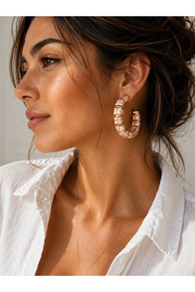 Kutcha Accessories أقراط نسائية فاخرة من الفولاذ المطلي بالمينا