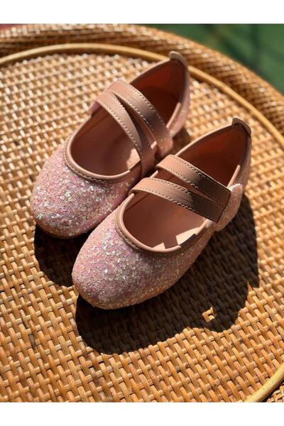 Chica Magica Girl's Glittery Heart Ballerina Ballet Shoes