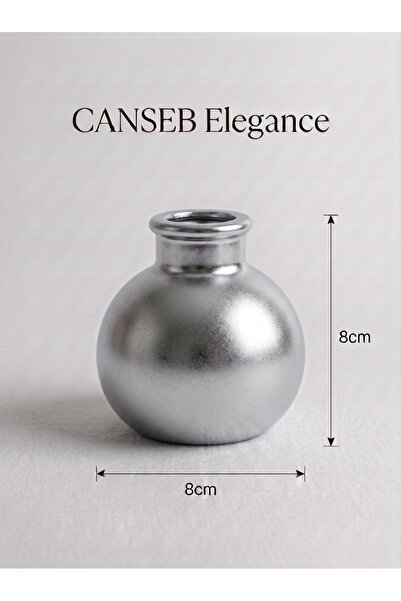 CANSEB Elegance Premium - Chrome Color - Tiny Chubby Vase - 8X8Cm - Hand-Pain...