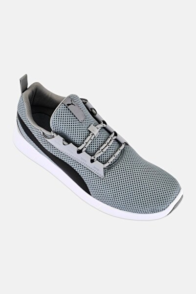 Puma Men Brand Logo Lace Up Running Shoes, Grey