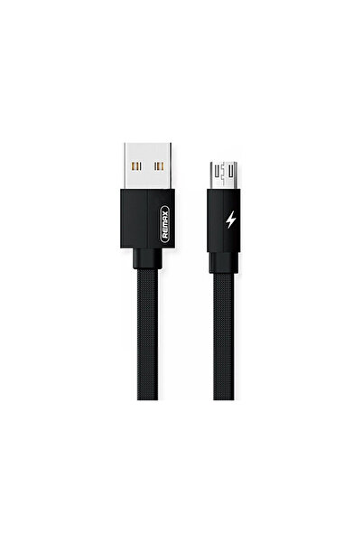 Remax Πλεγμένο / Επίπεδο Καλώδιο USB 2.0 σε micro USB Μαύρο 2μ (Kerolla)