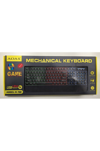 AOAS M-700 Μηχανικό πληκτρολόγιο gaming με φωτισμό RGB (Αγγλικό US)