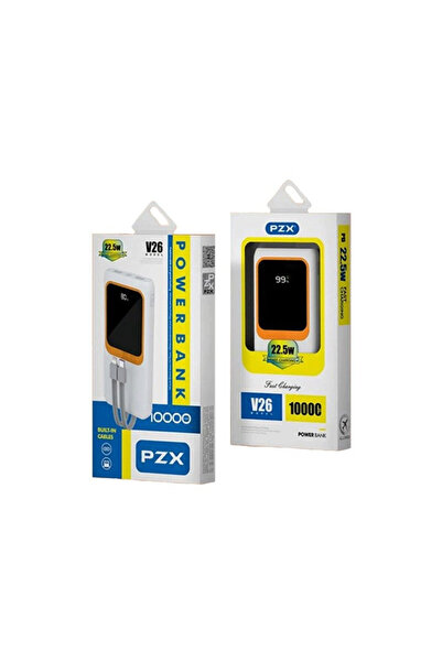 PZX V26 Power Bank 22.5W Γρήγορη Φόρτιση 10000mAh Με 1 Καλώδιο Type-C Και 1 Κ...