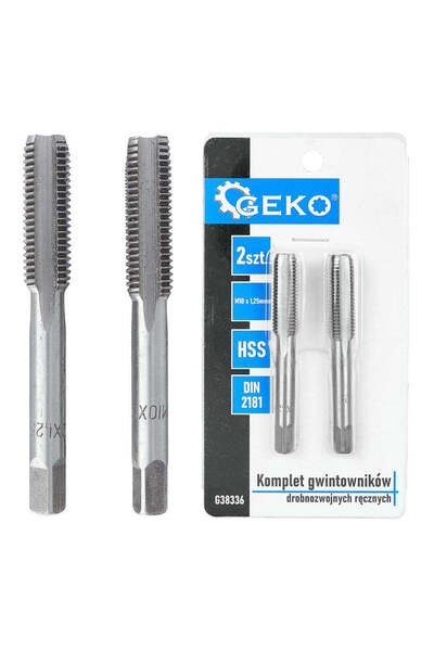 GEKO Set de tarozi pentru filetare, M10 x 1.25 mm, 2 piese, G38336