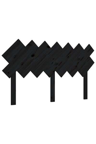 vidaxl Tăblie de pat, negru, 141x3x80,5 cm, lemn masiv de pin