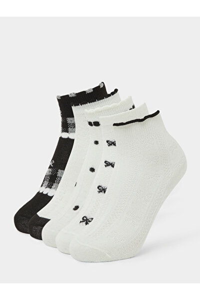 Styli Girls Pack Of 5 - Bow Detail Ankle Socks