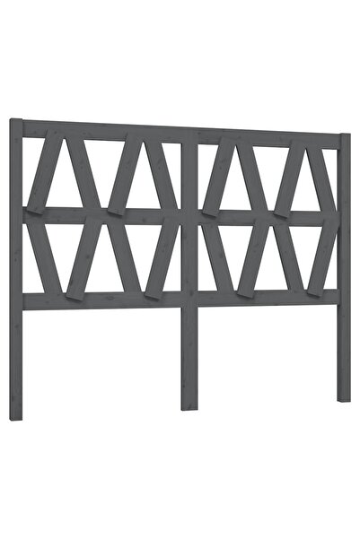 vidaxl Tăblie de pat, gri, 146x4x100 cm, lemn masiv de pin