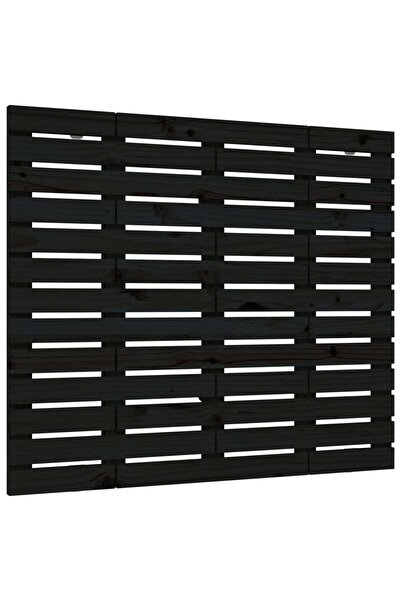 vidaxl Tăblie de pat pentru perete, negru 141x3x91,5 cm lemn masiv pin