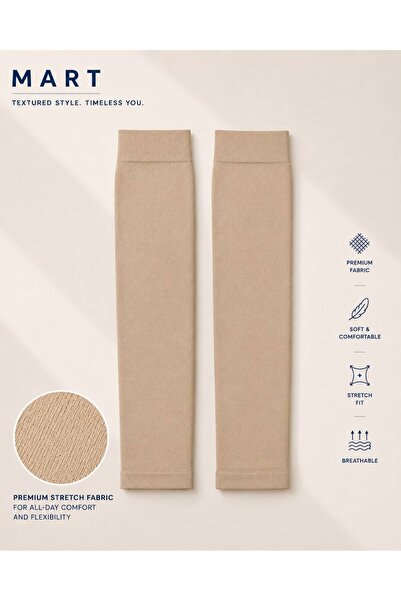 Mart Unisex Stretch Arm Sleeves/Hand Sleeves – Beige, Premium Breathable Fabric
