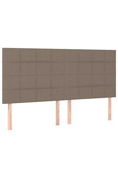 vidaxl Tăblie de pat gri taupe 160x5x118/128 cm, material textil