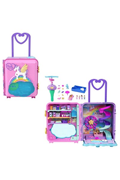 Polly Pocket Set de joaca cu 4 mini papusi in troller, HKV43