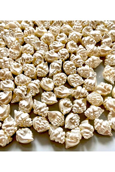 312 KONSEPT 20 Adet Deniz Kabuğu Şekilli Sedafli Plastik Boncuk 2 Cm