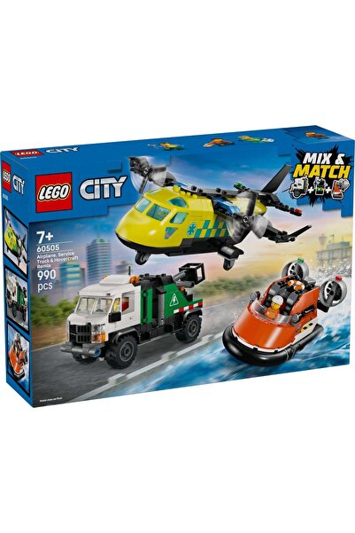 LEGO ® City - Avion, autospeciala de service si aeroglisor in versiuni adapta...