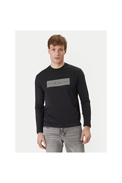 Armani Exchange Bluză cu mânecă lungă pentru bărbați XM002820 AF10356 Bleumarin