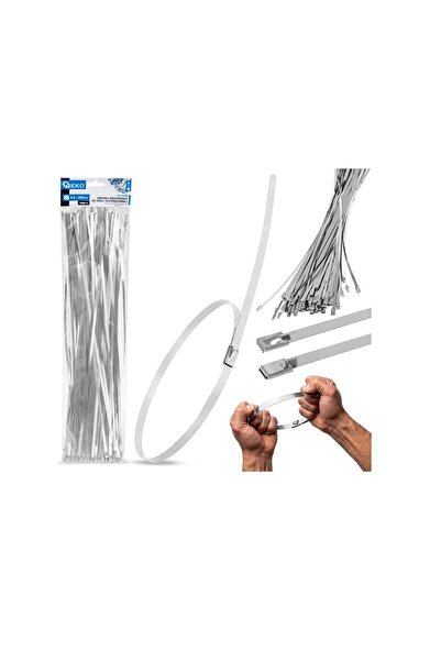 GEKO Set de cleme din oțel inoxidabil, 4.6x450mm, 100 bucăți, G17256