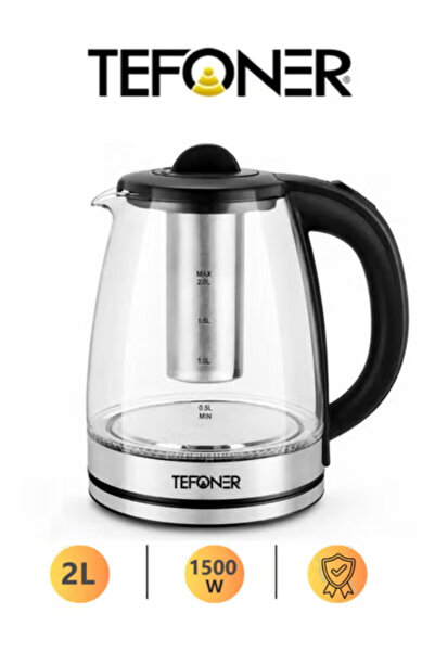 TEFONER Multi Function Electric Water Kettle Stylish Glass Water Kettle for C...