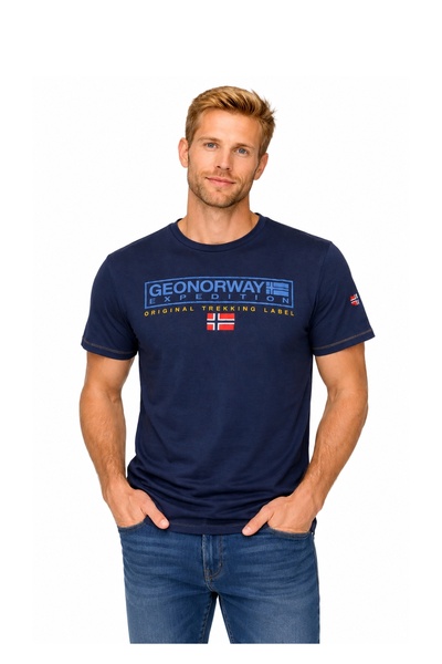 Geographical Norway Tricou JASIC bleumarin (SZ2087H-GN) pentru bărbați