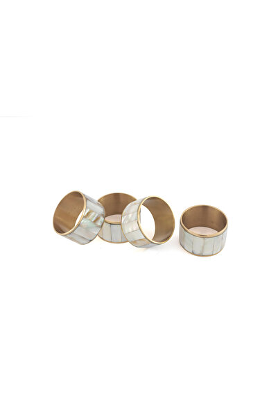 Mikasa Moor Gold Pearlescent 4-Piece Napkin Ring