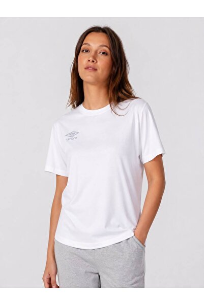 UMBRO Season White Cotton Women's Sports T-Shirt - Vf0510