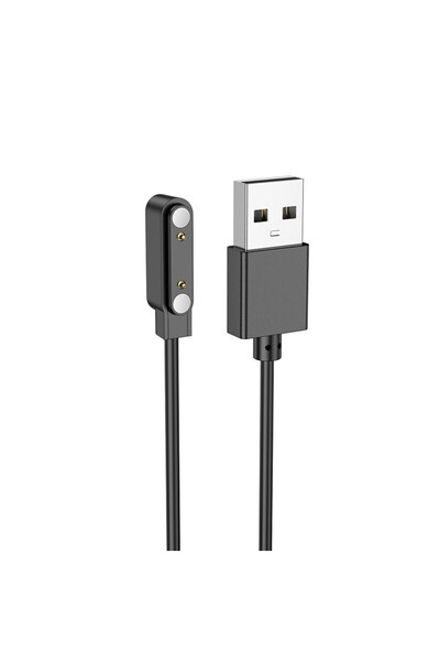 Hoco Καλώδιο φόρτισης USB και φορτιστής για έξυπνο αθλητικό ρολόι Y9, Μαύρο
