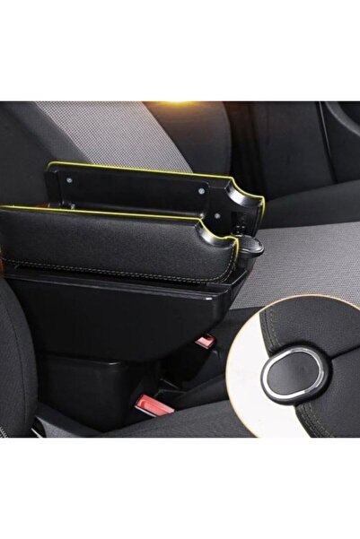 BTM OTOMOTİV Bmw Tip 6 USB 1 Type-C Girişli Kolçak Her Araca Uygun Kolçak Kol Dayama Çift Açılır Siyah