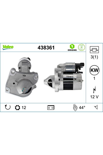 VALEO Electromotor (12v 1kw Nou) Citroen C3 Aircross I C3 Iii C3 Origin Iii O...