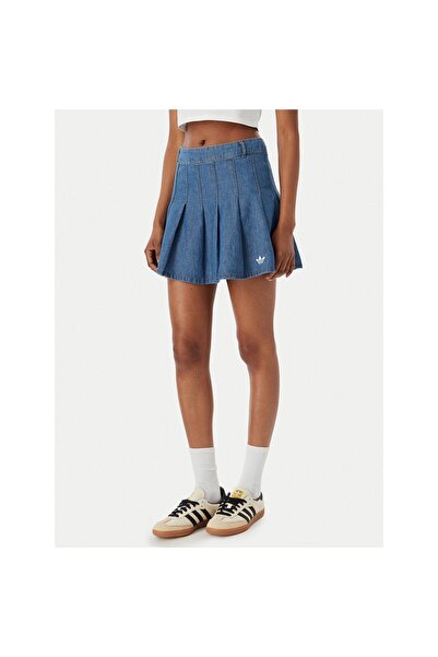 adidas Fustă de blugi pentru femei KD5523 Albastru