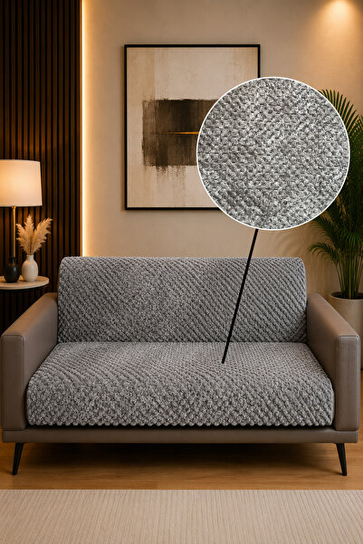 ADARYA HOME Velvet Sofa Cover Non-Slip Base Stain-Resistant Sofa Bed Sofa Cov...