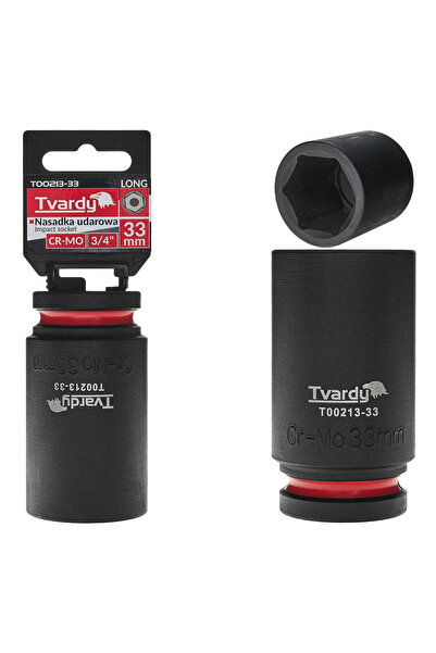 Tvardy Cheie tubulară de impact cu 6 puncte 3/4 ", 33 mm, Cr-Mo, T00213-33