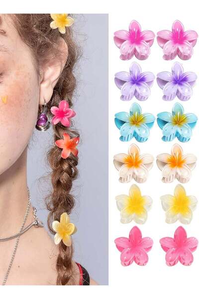 LELEE Lelet Small Flower Hair Claw Clips 12Pcs 1.18" Cute Mini Claw Clips for...
