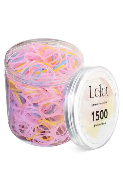LELEE Lelet 1500 Pcs Light Colors Mini Elastic Hair Ties – Soft Rubber Bands ...