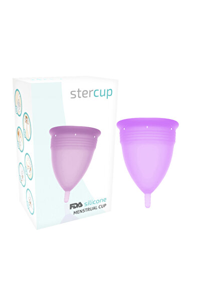 STERCUP ΕΜμηνορροϊκό κύπελλο μέγεθος S, μωβ χρώμα, σιλικόνη FDA