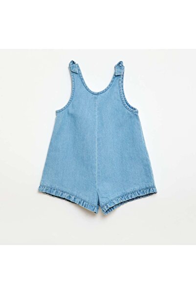 KIABI Short Denim Romper BLUE