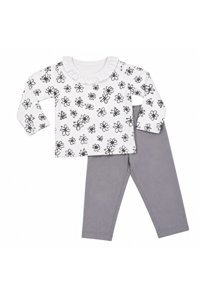 PALM PEANUTS Baby Girls 2-Piece Cotton Clothing Set – Long Sleeve Floral Prin...