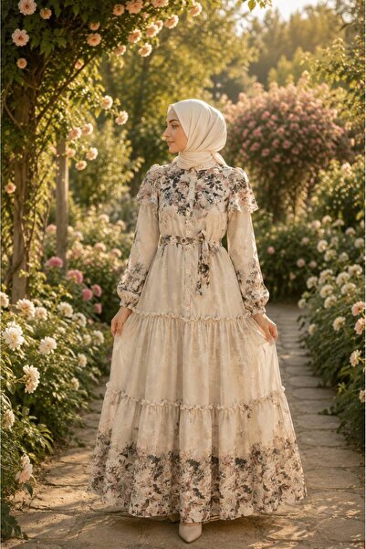 Moda Fatma şifon astarlı elbise