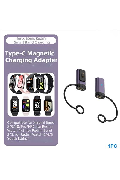 Choice1 Purple LED Indicator Magnetic Charger Converter Type-C Female to 2pin...