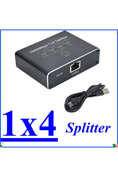 Choice1 1 to 4 Gigabit Ethernet Switch Rj45 Splitter LAN Gigabit Extension Ad...