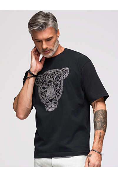 OMBRE Ανδρικό T-shirt, Χαλαρή εφαρμογή, Στρογγυλή λαιμόκοψη OM-TSCT-0278