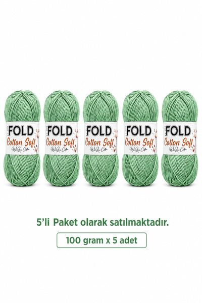 BD fold yarn Cotton Soft Çağla Yeşili 802 Pamuk İp 100 Gr 200 Mt %100 Pamuk Ç...