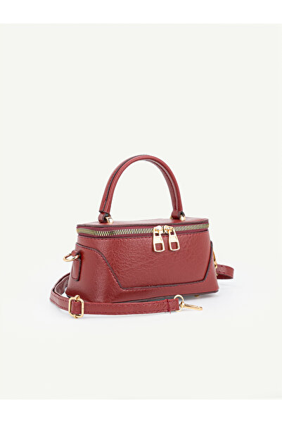 Mojeva Women's Box Model Leather Handle Zippered Crossbody Handbag and Should...