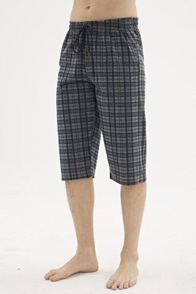 KLY PİJAMA Kly 195 plaid single jersey capri