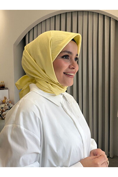 Benetton VİSCON DÜZ EŞARP SARI