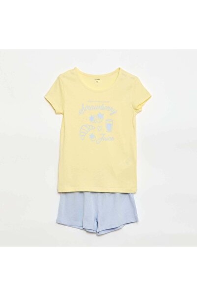 KIABI Short pajama set - 2 pieces YELLOW