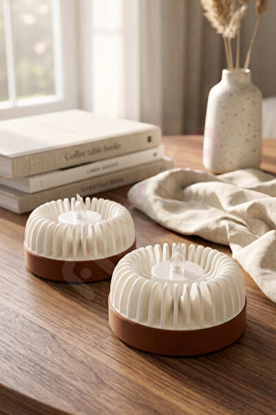 figurio 2'li Modern LED Tea Light Mumluk Seti / Dekoratif Mumluk / Ev, Salon ...