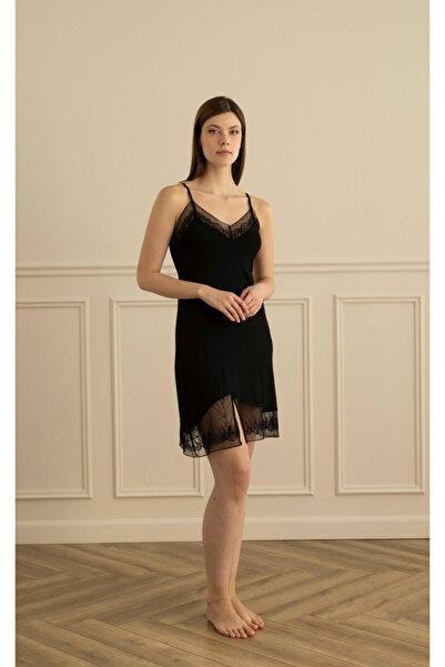 Sevim Women'S, 95% Viscose, 5% Elastane, Thin Straps, Short Nightgown