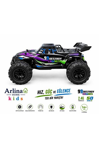 Arlina Home Kids 50 Km Hız Yapan Elektrikli Araba Uzaktan Kumandalı 4X4 Arazi...